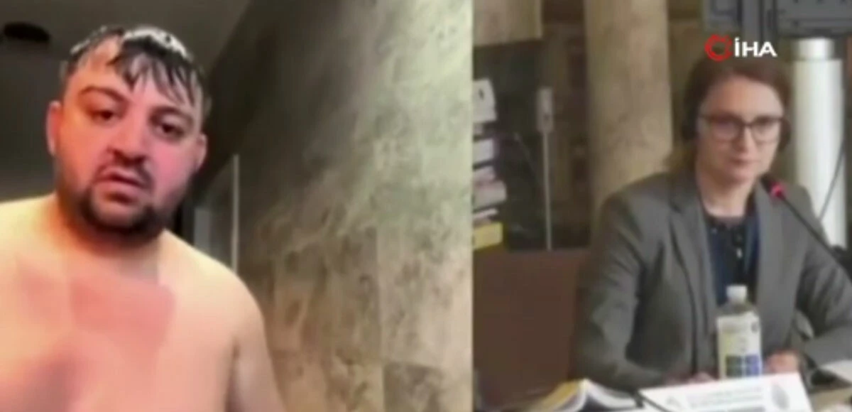 Roman milletvekili duştan toplantıya katıldı! Kamera açılınca kahkahalar yükseldi