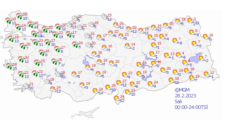 Şubat ayının son gününde hava nasıl olacak? Meteoroloji’den toz taşınımı ve sağanak uyarısı!