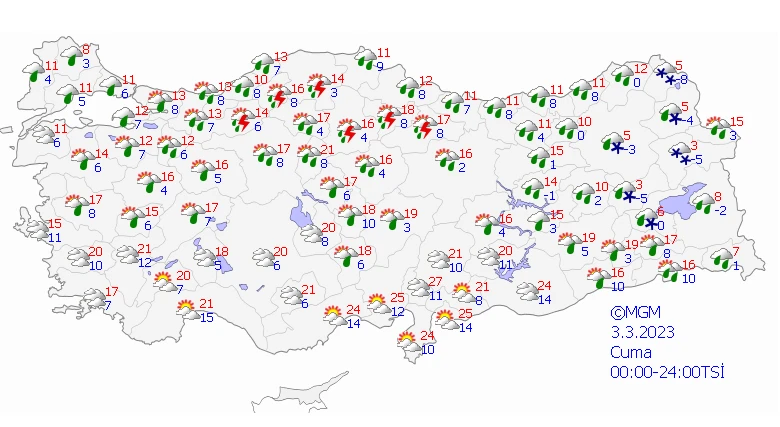 Meteoroloji bölge bölge uyardı! Sağanak ve kar yağışına dikkat