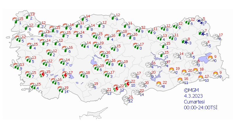Meteoroloji bölge bölge uyardı! Sağanak ve kar yağışına dikkat