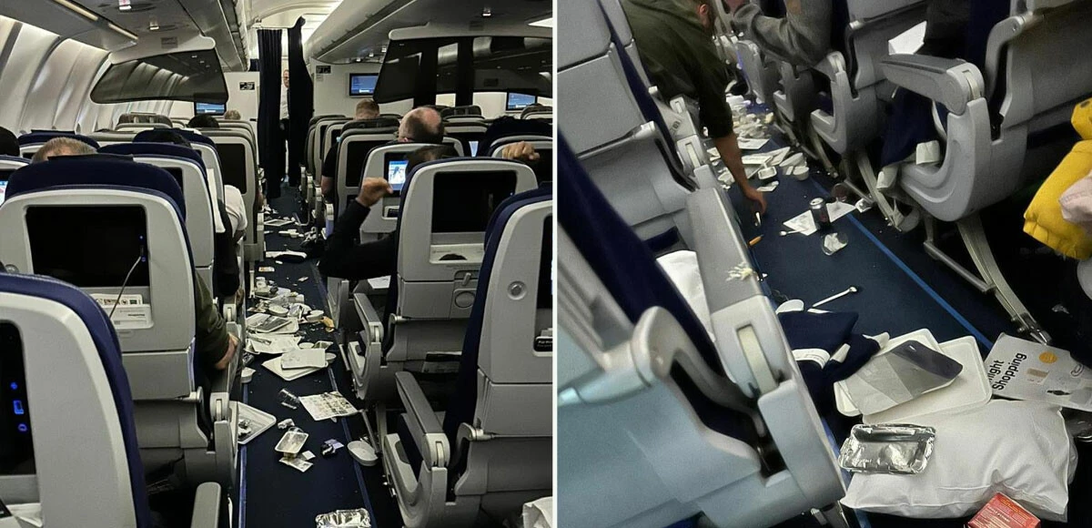 ABD'den havalanan Alman yolcu uçağında korku dolu anlar: Yıldırım isabet etti 7 kişi yaralandı