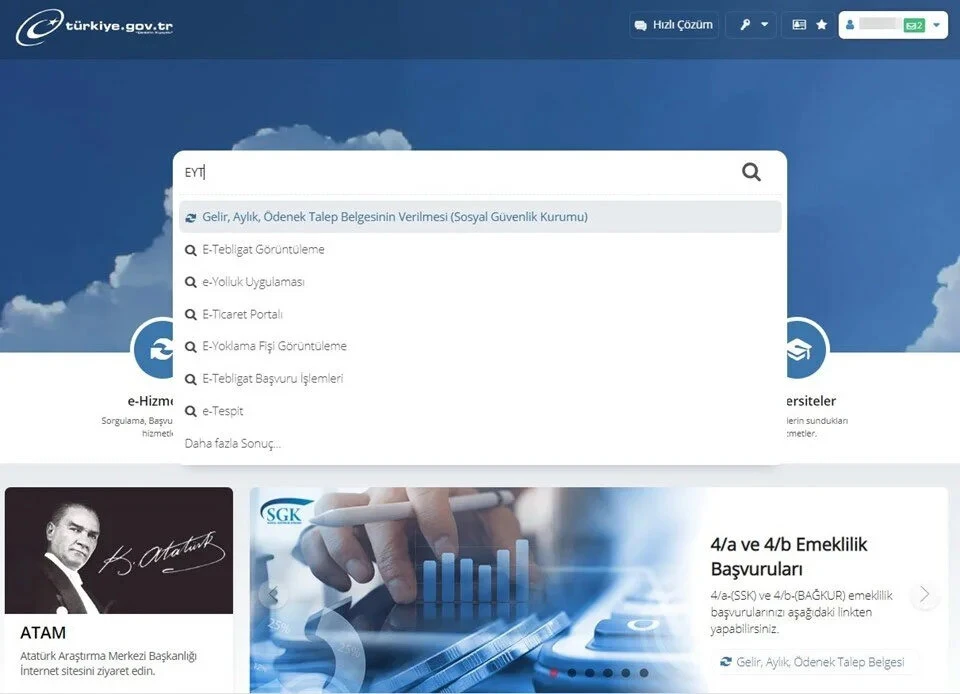 Adım adım başvuru: e-Devlet'te EYT için yeni düzenleme