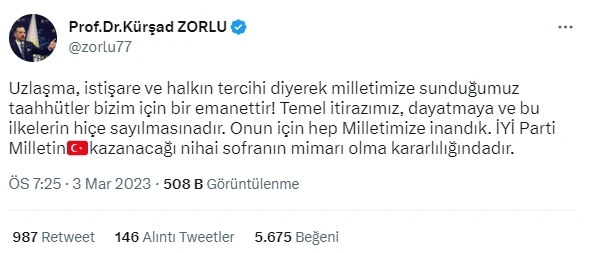 İYİ Partili Kürşad Zorlu'dan eleştirilere cevap: Dayatma yapıldı
