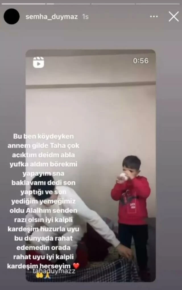 Hayaller hedefler Taha Duymaz ile enkaz altında kaldı! Ablasının paylaşımı herkesi duygulandırdı