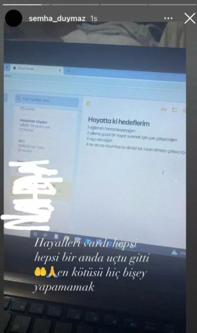 Hayaller hedefler Taha Duymaz ile enkaz altında kaldı! Ablasının paylaşımı herkesi duygulandırdı