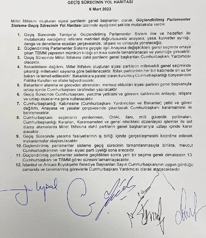 6'lı masada krize 12 maddelik çözüm: Aday Kılıçdaroğlu, İmamoğlu ve Yavaş uygun zamanda atanacak