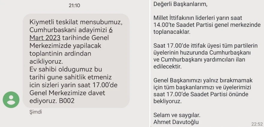 Muhalefette sürpriz gelişme: Cumhurbaşkanı adayı ve yardımcıları bugün ilan edilecek