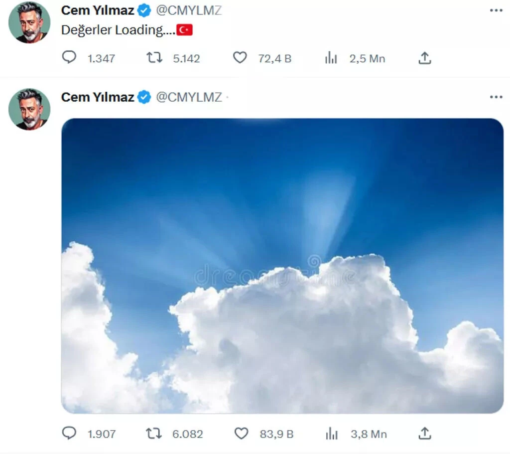 Kılıçdaroğlu adaylığını açıklamasının ardından Cem Yılmaz'dan paylaşım gecikmedi: Değerler yükleniyor…