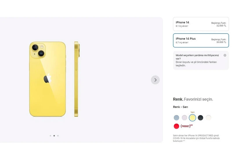 Apple, sarı renkli iPhone 14 modellerini tanıttı! 60 ülkede satışa çıktı!