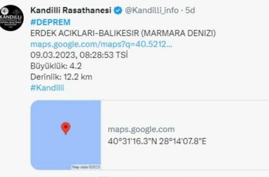 Balıkesir'de deprem mi oldu? Son dakika Bandırma deprem! Marmara Denizi'nde deprem!