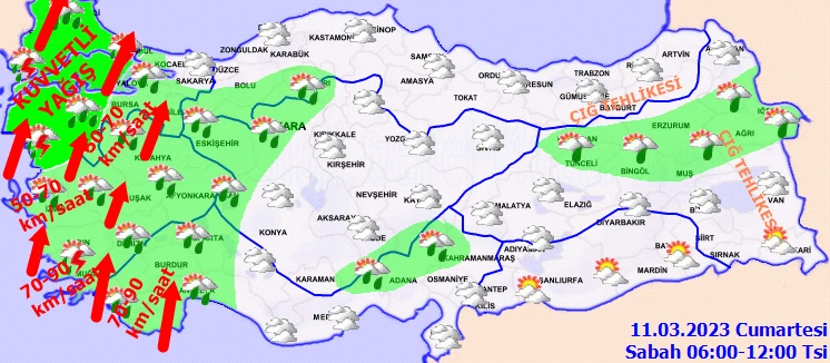 Meteoroloji ve AFAD'dan peş peşe uyarılar! 58 ilde sarı ve turuncu kodlu alarm: Fırtına, sağanak, toz taşınımı... (11 Mart hava durumu)