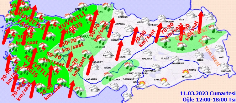 Meteoroloji ve AFAD'dan peş peşe uyarılar! 58 ilde sarı ve turuncu kodlu alarm: Fırtına, sağanak, toz taşınımı... (11 Mart hava durumu)