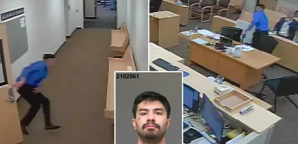 ABD'de mahkeme salonundan kaçan zanlı anbean kameraya yansıdı! İşte o anlar