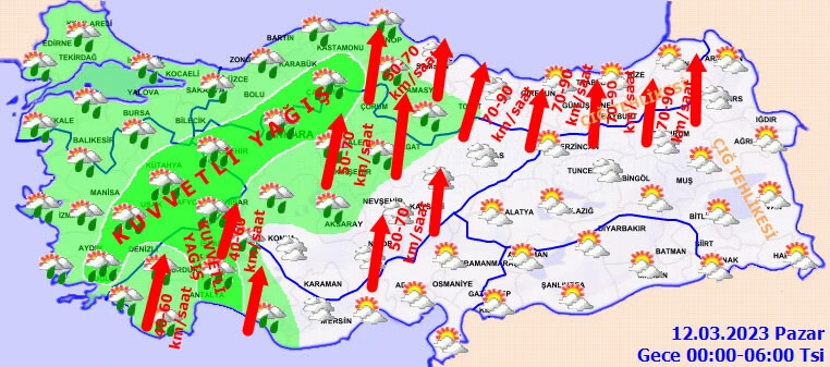 Son dakika! Meteoroloji bölge bölge uyardı: Kuvvetli geliyor, dikkatli olun (11 Mart hava durumu)