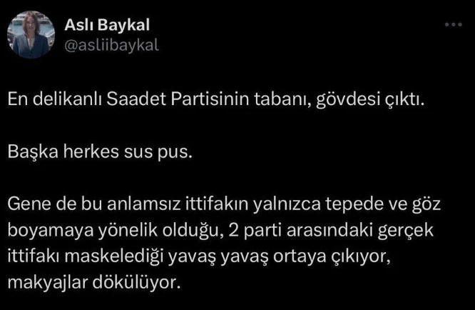 Aslı Baykal'dan çarpıcı 6'lı masa analizi: Makyajlar dökülüyor 