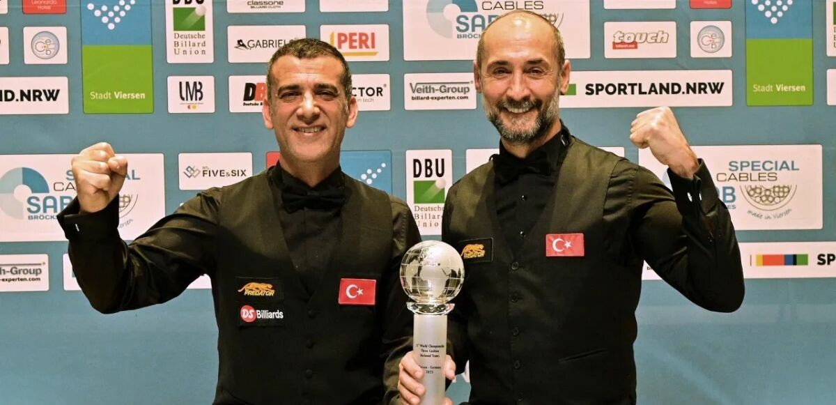 Türkiye 3 Top Bilardo'da üst üste üçüncü kez dünya şampiyonu!