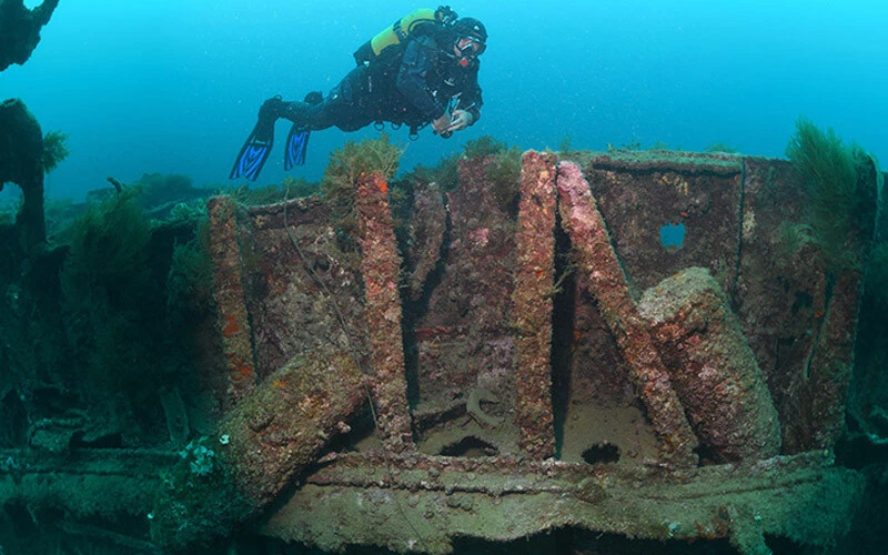 Çanakkale Savaşları'ndan kalma 108 yıllık batık gemiler görüntülendi