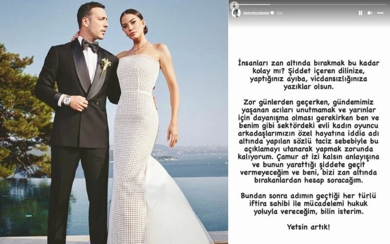 Evi terk ettiği iddia edilen Demet Özdemir’den jet hızıyla cevap geldi: Hepinizden hesap soracağım!