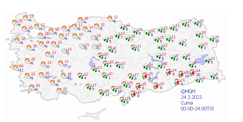 Sıcaklıklar tekrar yükselişe geçti: Batı’da güneş, Doğu’da sağanak ve kar var (Yeni haftanın hava durumu)