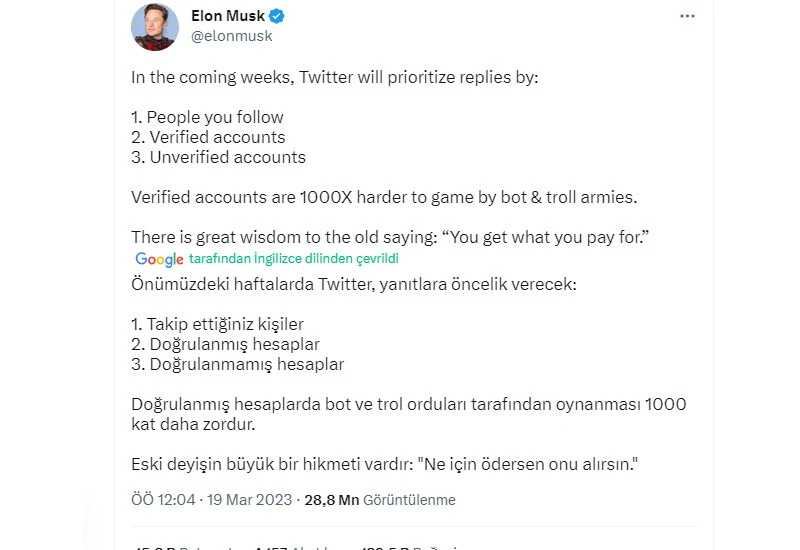 Elon Musk Twitter için yeni gelişmeleri duyurdu: Botların önü kesiliyor!