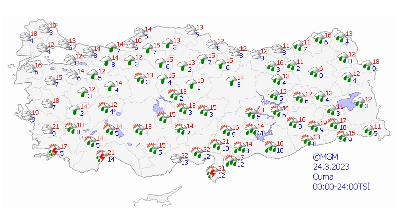 Sağanak çok kuvvetli dönüyor! Sıcaklıklar düşüşe geçti, Meteoroloji uyarılarını peş peşe sıraladı