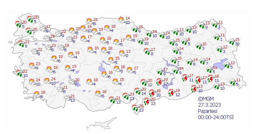Ramazan ayının ilk gününde sağanak uyarısı! Meteoroloji güncel hava tahmin raporunu paylaştı