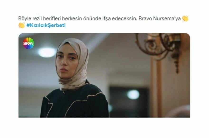 Kızılcık Şerbeti dün geceye damga vurdu! Nursema'nın intikam sahnesi sosyal medyayı salladı!