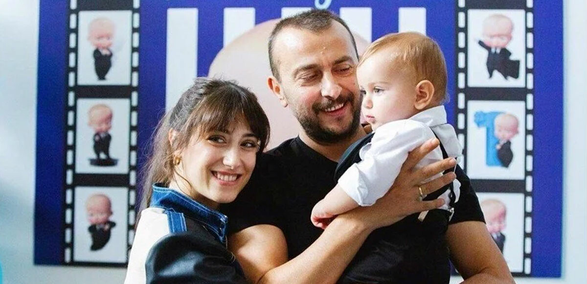 Yeni doğum yapan Hazal Kaya&#039;dan aile pozu: Bebeğinin 40&#039;ını kutladı