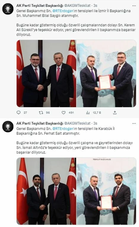 AK Parti’de seçimler öncesi 3 yeni atama!