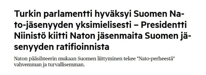 Türkiye'den onay bekleyen İsveç, Finlandiya'nın NATO onayını manşetlerine böyle taşıdı