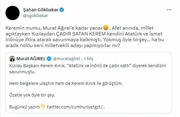 AK Partili Bülent Turan'dan Kızılay Başkanı Kınık'a 'üslup' tepkisi: İşinizi yapın artık!