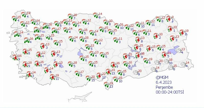 Kara bulutlar gökyüzünü kapladı! Sağanak ve fırtına için Meteoroloji saat vererek uyardı (6 Nisan 2023 hava durumu)