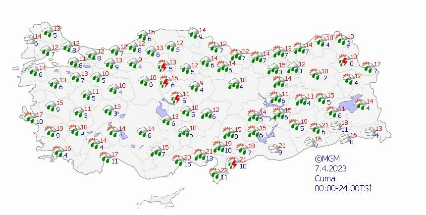 Kara bulutlar gökyüzünü kapladı! Sağanak ve fırtına için Meteoroloji saat vererek uyardı (6 Nisan 2023 hava durumu)