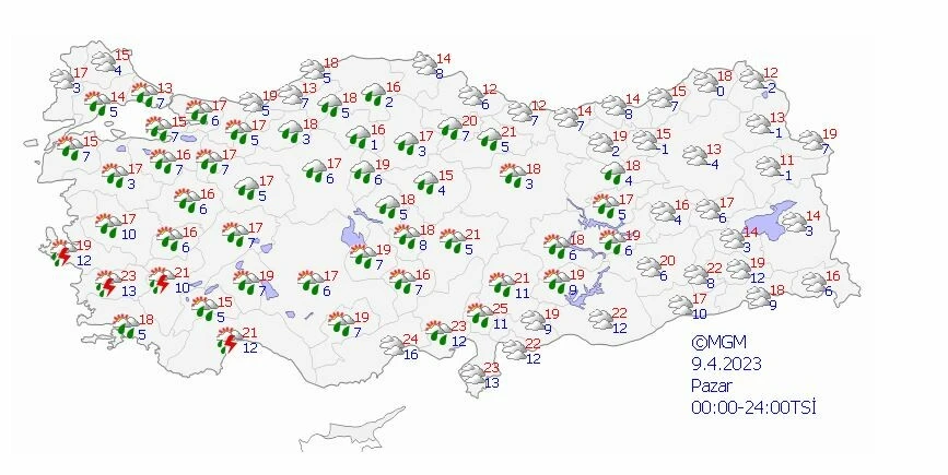 Kara bulutlar gökyüzünü kapladı! Sağanak ve fırtına için Meteoroloji saat vererek uyardı (6 Nisan 2023 hava durumu)