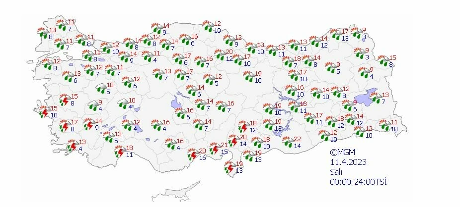 Önce sağanak sonra güneş! Meteoroloji haftanın son iş gününde hava tahmin raporunu paylaştı