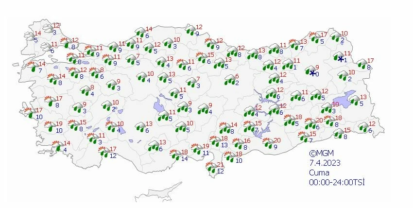 Önce sağanak sonra güneş! Meteoroloji haftanın son iş gününde hava tahmin raporunu paylaştı