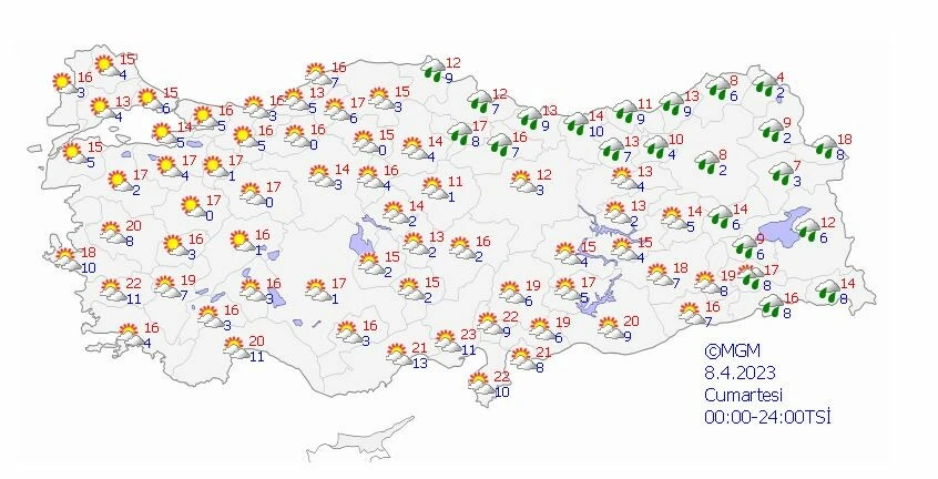 Önce sağanak sonra güneş! Meteoroloji haftanın son iş gününde hava tahmin raporunu paylaştı