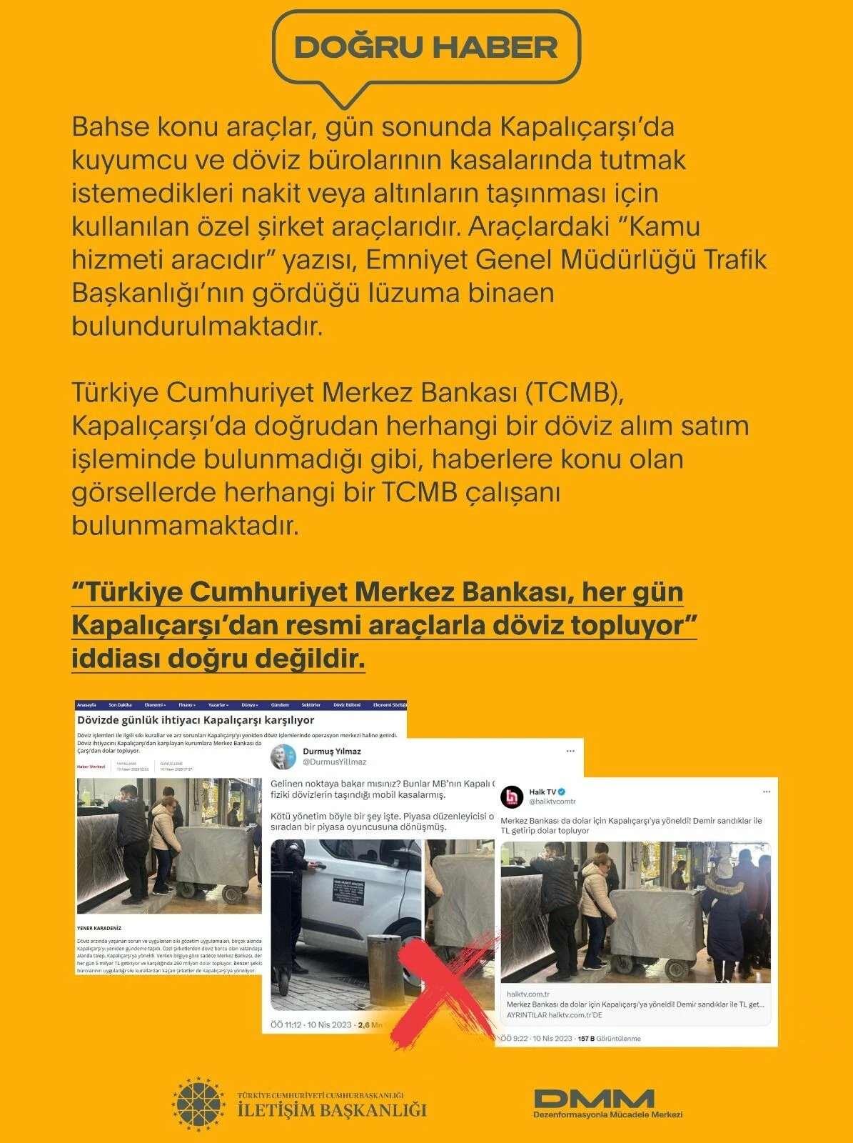 Merkez Bankası Kapalıçarşı’da döviz topluyor iddiası yalanlandı