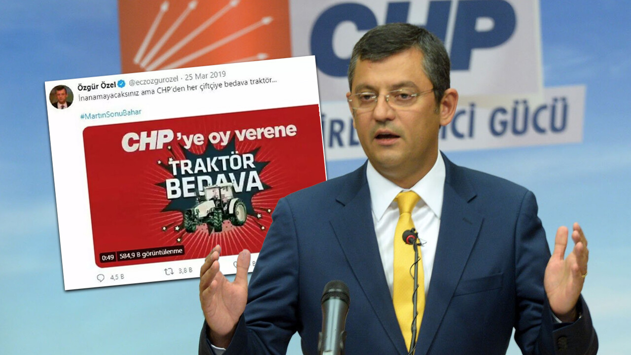 CHP’li Özgür Özel&#039;in 2019&#039;daki vaadi gündem oldu! Traktörden altına hızlı geçiş 