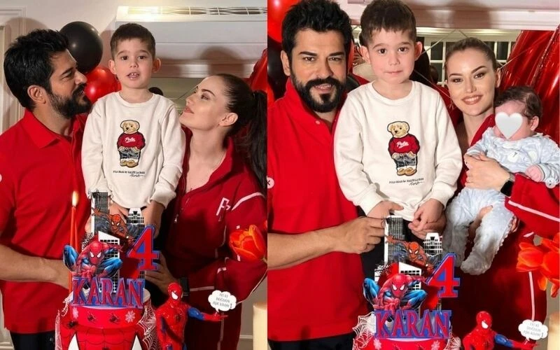 Burak Özçivit ve Fahriye Evcen, Karan’ın doğum gününde küçük oğullarını sır gibi sakladı!