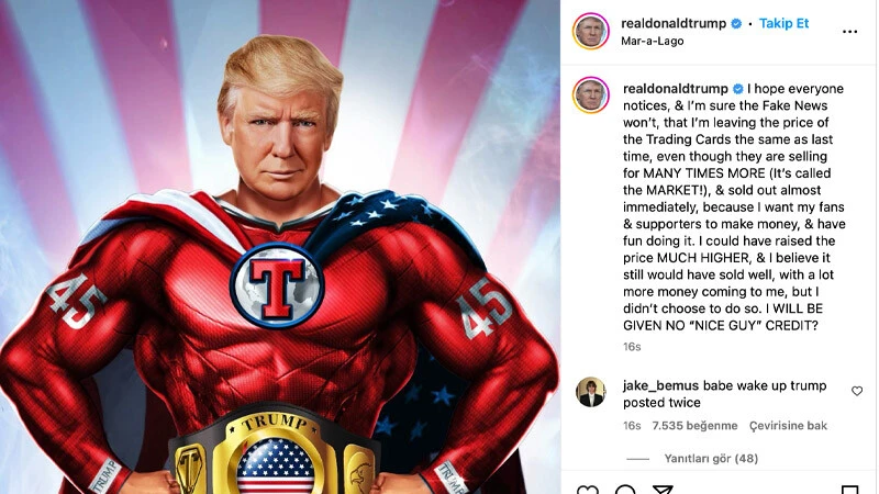 Instagram'a dönen Donald Trump'ın ilk yaptığı şey gündem oldu