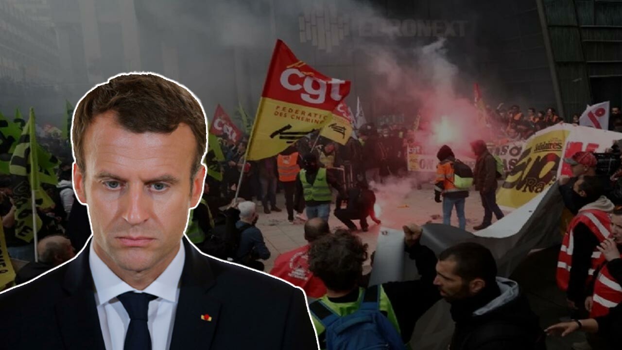 Fransa&#039;da gerginlik hat safhada! Protestocular Paris&#039;te garları ve borsayı bastı