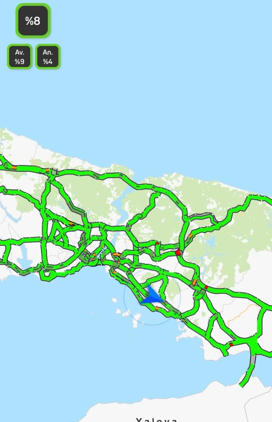 İstanbul'da trafikte <a href=