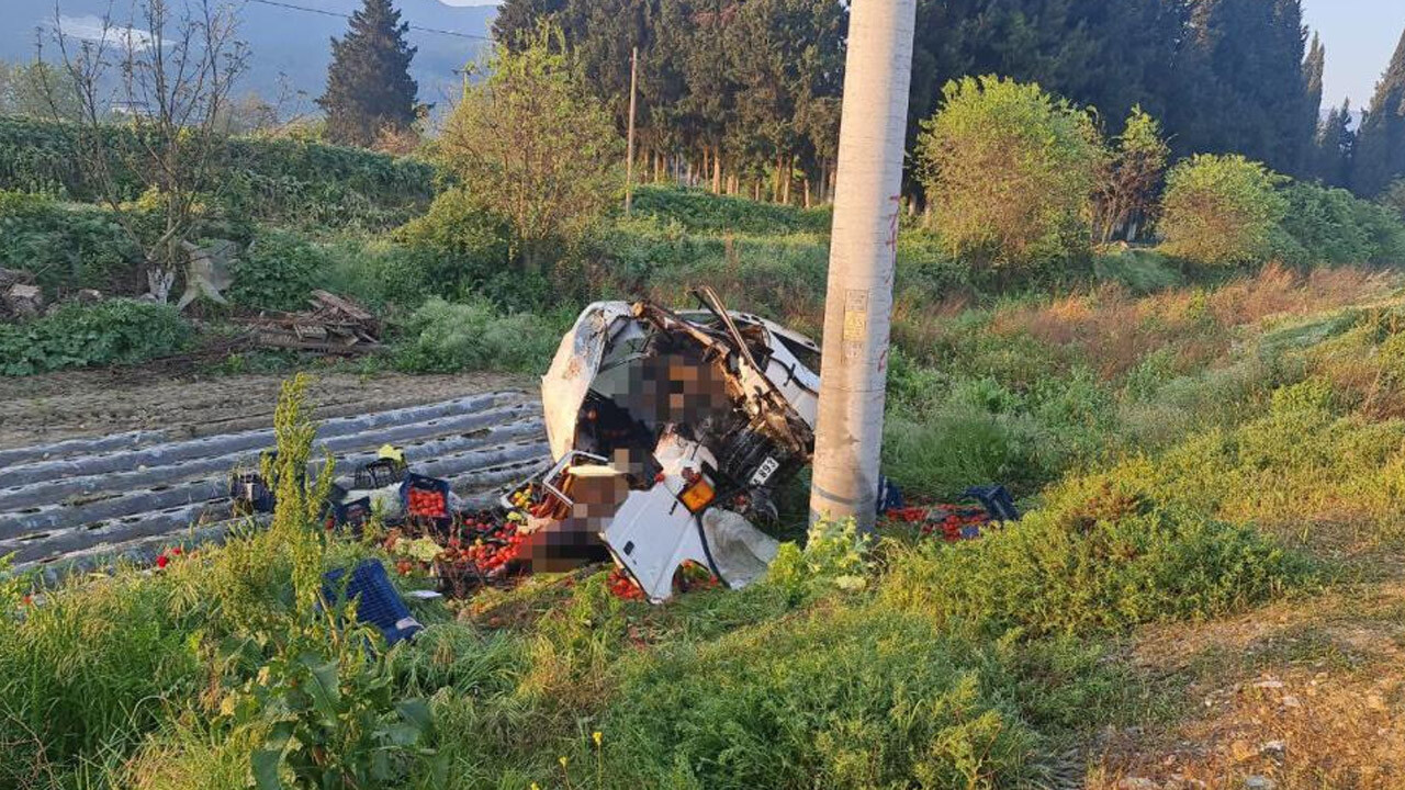 Minibüs elektrik direğine çarpıp alev aldı: Karı koca yanarak hayatını kaybetti