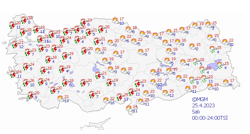Gök gürültülü sağanak günlerce sürecek! Meteoroloji saat vererek uyardı…