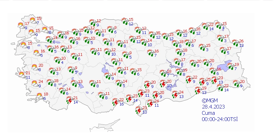 Gök gürültülü sağanak günlerce sürecek! Meteoroloji saat vererek uyardı…