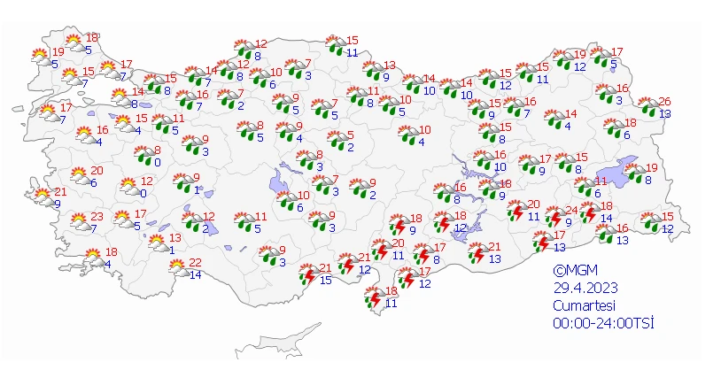 Gök gürültülü sağanak günlerce sürecek! Meteoroloji saat vererek uyardı…