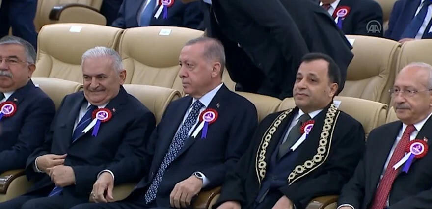 AYM töreninde gergin anlar! Erdoğan ve Kılıçdaroğlu birbirlerinin yüzüne bile bakmadı