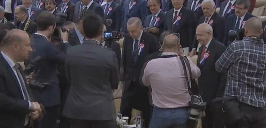 AYM töreninde gergin anlar! Erdoğan ve Kılıçdaroğlu birbirlerinin yüzüne bile bakmadı