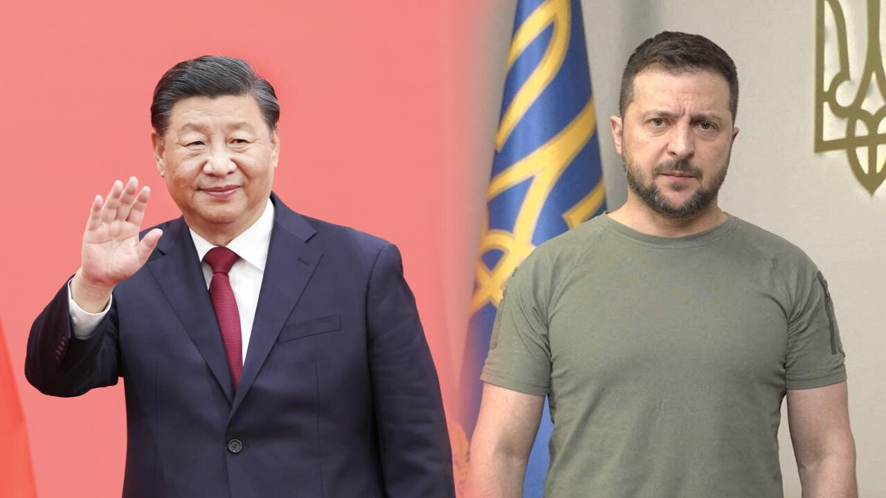 Çin ilk kez rotasını Ukrayna&#039;ya çevirdi! Xi Jinping ile Volodimir Zelenskiy görüştü